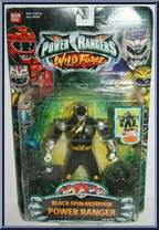 Black Spin-Morphin Power Ranger from Power Rangers Wild Force - Basic Series manufactured by Bandai [Front]