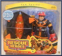Sam Sparks from Rescue Heroes - Inflatable Squad manufactured by Fisher-Price [Front]