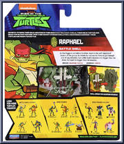 Raphael from Rise of the Teenage Mutant Ninja Turtles - Battle Shell manufactured by Playmates [Back]