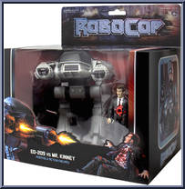 ED-209 vs Mr. Kinney from Robocop - Basic Series manufactured by Super7 [Front]