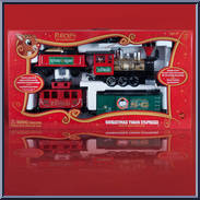 Christmas Town Express (Red & Green) (4Ft) from Rudolph - Interactive Toys manufactured by Forever Fun [Front]