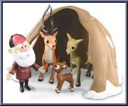 Family Cave (Red Skinny Santa) from Rudolph - PVC Boxed Sets manufactured by Forever Fun [Loose]