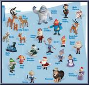 Holiday Figurine Collection (White Box) (24 Piece) from Rudolph - PVC Collections manufactured by Forever Fun [Back]