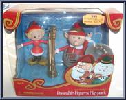 Musicians: Girl Elf Harp & Big Elf Tuba from Rudolph - Boxed Action Figures manufactured by Forever Fun [Front]