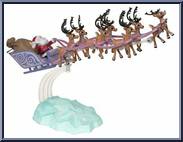 Santa's Musical Sleigh (Lavender Sleigh) (White Box) from Rudolph - PVC Boxed Sets manufactured by Forever Fun [Loose]