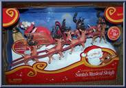 Santa's Musical Sleigh (Red Sleigh) (Red Box) from Rudolph - PVC Boxed Sets manufactured by Forever Fun [Front]