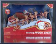 Santa's Musical Sleigh (Red Sleigh) (Red Box) from Rudolph - PVC Boxed Sets manufactured by Forever Fun [Front]