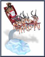 Santa's Musical Sleigh (Red Sleigh) (Red Box) from Rudolph - PVC Boxed Sets manufactured by Forever Fun [Loose]