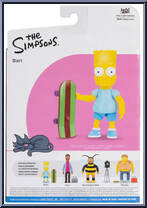 Bart (Skateboard / Blue Shirt) from Simpsons - Basic Series manufactured by Jakks Pacific [Back]
