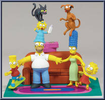 Family Couch Gag (Homer / Marge / Bart / Maggie / Lisa) from Simpsons - Box Sets manufactured by McFarlane [Loose]