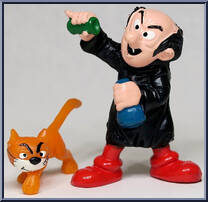 Gargamel & Azrael from Smurfs - Super Smurfs manufactured by Peyo [Loose]