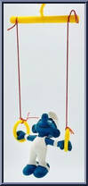 Gymnast Smurf (Rings) from Smurfs - Super Smurfs manufactured by Peyo [Loose]