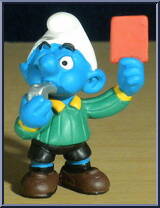 Referee Smurf (Red Card) from Smurfs - Soccer manufactured by Peyo [Loose]