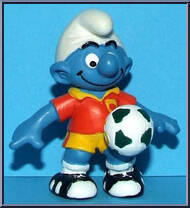 Soccer Smurf (Orange / Yellow Uniform) from Smurfs - Soccer manufactured by Peyo [Loose]