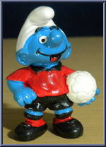 Soccer Smurf (Red / Black Uniform) from Smurfs - Soccer manufactured by Peyo [Loose]
