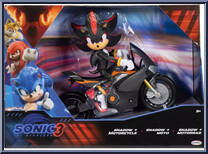Shadow + Motorcycle from Sonic the Hedgehog 3 - Vehicles manufactured by Jakks Pacific [Front]