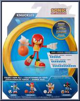 Knuckles (with Basketball) from Sonic the Hedgehog - Basic Series manufactured by Jakks Pacific [Back]