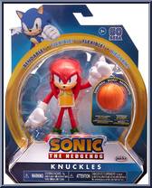 Knuckles (with Basketball) from Sonic the Hedgehog - Basic Series manufactured by Jakks Pacific [Front]