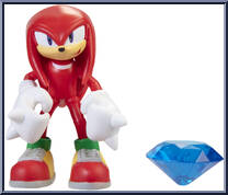 Knuckles (with Blue Chaos Emerald) from Sonic the Hedgehog - Basic Series manufactured by Jakks Pacific [Loose]