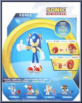 Sonic (with Knuckles Disk) from Sonic the Hedgehog - Basic Series manufactured by Jakks Pacific [Back]