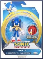 Sonic (with Knuckles Disk) from Sonic the Hedgehog - Basic Series manufactured by Jakks Pacific [Front]