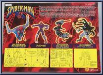 4-Pack (Spider-Man, Cyberfighter, Future Spider-Man, Alien Carnage) from Spider-Man (2000) - Multi-Packs manufactured by Toy Biz [Back]