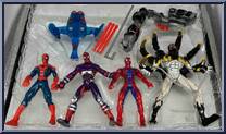 4-Pack (Spider-Man, Cyberfighter, Future Spider-Man, Alien Carnage) from Spider-Man (2000) - Multi-Packs manufactured by Toy Biz [Front]