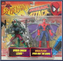 Lizard and Spider-Man from Spider-Man - Canadian 2-Pack - Sneak Attack manufactured by Toy Biz [Front]