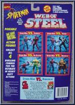 Spider-Man vs Hobgoblin from Spider-Man - Web of Steel manufactured by Toy Biz [Back]