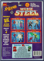 Spider-Man vs Lizard from Spider-Man - Web of Steel manufactured by Toy Biz [Back]