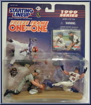 Rey Ordonez / Jason Kendall from Starting Lineup - Baseball - One on One - 1999 manufactured by Kenner [Front]