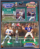 Troy Aikman / Jim Kelly from Starting Lineup - Football - Classic Doubles - 2000 manufactured by Kenner [Front]