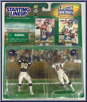Cris Carter / Randy Moss from Starting Lineup - Football - Classic Doubles - 1999 manufactured by Kenner [Front]