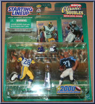 Marshall Faulk / Eddie George from Starting Lineup - Football - Classic Doubles - 2000 manufactured by Kenner [Front]