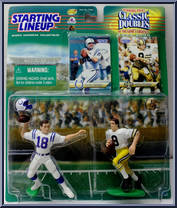 Peyton Manning / Archie Manning from Starting Lineup - Football - Classic Doubles - 1999 manufactured by Kenner [Front]