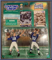 Johnny Unitas / Raymond Berry from Starting Lineup - Football - Classic Doubles - 1999 manufactured by Kenner [Front]