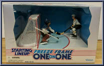 Patrick Roy / Jaromir Jagr from Starting Lineup - Hockey - One on One - 1997 manufactured by Kenner [Front]