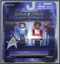 "The Cage" Spock / Uhura from Star Trek - Minimates - 2" Scale - Series 2 manufactured by Diamond Select [Front]