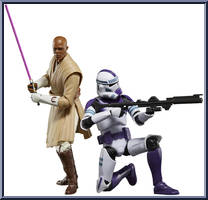 Mace Windu & 187th Legion Clone Trooper Action Figure