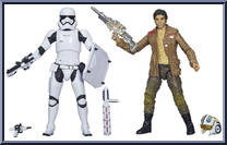 Poe Dameron & First Order Riot Control Stormtrooper from Star Wars - Black Series - Red - 6" Scale - Exclusives manufactured by Hasbro [Loose]