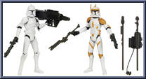 Clone Commander Cody / Clone Trooper from Star Wars - Clone Wars (2008) - 2-Packs manufactured by Hasbro [Loose]
