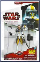 Commander Bly from Star Wars - Clone Wars (2008) - White / Red Cards manufactured by Hasbro [Front]