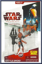 Rocket Battle Droid from Star Wars - Clone Wars (2008) - White / Red Cards manufactured by Hasbro [Front]