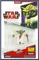 Yoda from Star Wars - Clone Wars (2008) - White / Red Cards manufactured by Hasbro [Front]