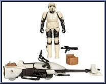 Scout Trooper & Speeder Bike from Star Wars - Epic World of Action - Power Force manufactured by Hasbro [Loose]