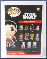 Poe Dameron from Star Wars - Force Awakens - Pop! Vinyl Figures manufactured by Funko [Back]