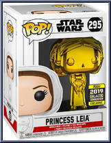 Princess Leia (Gold Chrome) from Star Wars - Pop! Vinyl Figures manufactured by Funko [Front]