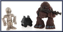 Chewbacca / Death Star Droid / Mouse Droid from Star Wars - Galactic Heroes - Wave 21 manufactured by Hasbro [Loose]
