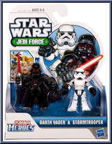 Darth Vader / Stormtrooper from Star Wars - Jedi Force - White Packaging manufactured by Hasbro [Front]