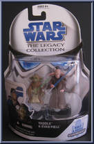 Yaddle & Evan Piell from Star Wars - Legacy Collection - Blue / White Cards manufactured by Hasbro [Front]